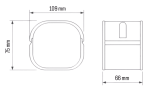 INABA DENKO SJ-100-I SLIMDUCT Lineset Cover Coupler Dimensions 109 × 75 × 66 mm For SD-100 Trunking System