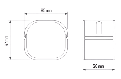INABA DENKO SJ-77-I Duct Joint Connector Dimensions 85 × 67 × 50 mm For SLIMDUCT SD-77 Lineset Cover