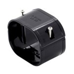 INABA DENKO SJ-77-K Duct Coupler For SLIMDUCT SD-77 Lineset Cover In Black For Air Conditioner Pipe Protection