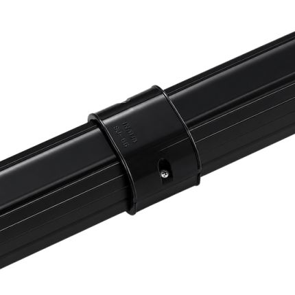 INABA DENKO SJ-100-K Coupler Joint with SLIMDUCT SD-100 Lineset Covers for a Black Refrigerant Pipe Trunking System