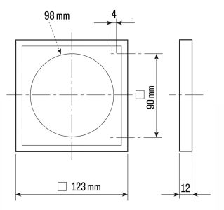 Soler And Palau PER-100 W External Ventilation Grille Dimensions 123 × 123 mm For Ø100 mm Ventilation Systems