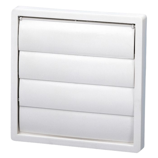 Soler & Palau PER-100 W External Vent Grille Ø100 mm Soler And Palau PER-100 W Ventilation Grille With Gravity Shutter Ø100 mm White UV Stabilised Plastic