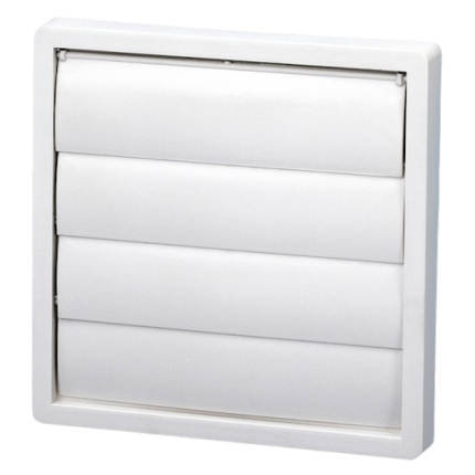 Soler And Palau PER-125 W Ventilation Grille With Gravity Shutter Ø125 mm White UV Resistant Plastic