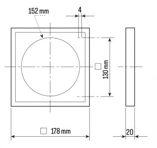 Soler And Palau PER-160 W External Ventilation Grille Dimensions 178 × 178 mm For Ø160 mm Ventilation Systems