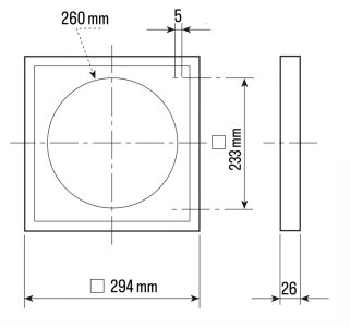 Soler And Palau PER-250 W External Ventilation Grille Dimensions 294 × 294 mm For Ø250 mm Ventilation Systems