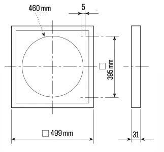 Soler And Palau PER-450 W External Ventilation Grille Dimensions 499 × 499 mm For Ø450 mm Ventilation Systems