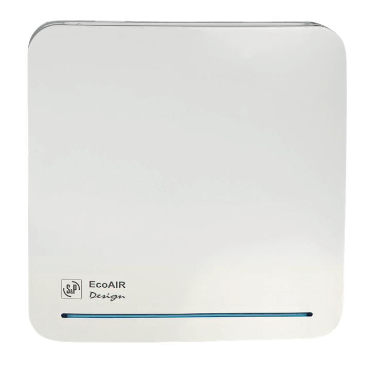 Soler & Palau ECOAIR DESIGN T Ø100 mm Bathroom Fan Soler And Palau ECOAIR DESIGN T Ø100 mm Bathroom Extractor Fan with Timer, Continuous Ventilation and DC Motor