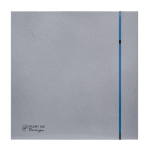 Soler And Palau SILENT-100 CZ DESIGN SILVER 3C Quiet Ø100 mm Bathroom Extractor Fan With Metallic Silver Finish