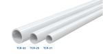 Tecnosystemi Rigid Condensate Drain Pipe Size Comparison TCR-21 TCR-25 And TCR-32 For HVAC Drainage Systems