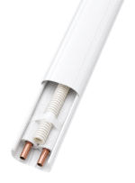 INABA DENKO SLIMDUCT SD-77-W Decorative PVC Lineset Cover For Air Conditioner And Heat Pump Refrigerant Pipe Protection