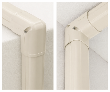 INABA DENKO SC-100-I 90° Vertical Elbow For SLIMDUCT SD-100 Ivory Lineset Cover On Internal And External Corners