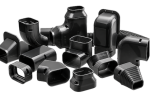 INABA DENKO SLIMDUCT SD Black Decorative Trunking System Fittings Range For Air Conditioner Refrigerant Pipe Routing