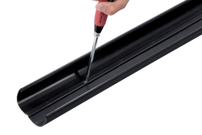 INABA DENKO SLIMDUCT SD-77-K Black Straight Duct With Punch-Out Fixing Holes Every 100 mm For Easy Installation