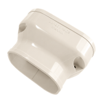 INABA DENKO SDR-100-77-I Ivory Reducer For SLIMDUCT SD-100 To SD-77 PVC Trunking And Refrigerant Pipe Installations