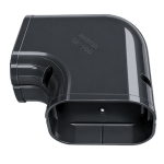 INABA DENKO SK-100-A Anthracite Grey 90° Flat Elbow For SLIMDUCT SD-100 PVC Trunking And Refrigerant Pipe Routing