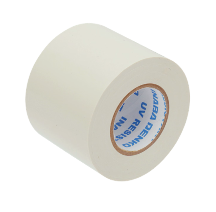 INABA DENKO UVT-50-I Ivory UV-Resistant Self-Adhesive Protection Tape 50 mm × 20 m For Outdoor HVAC Pipe Insulation