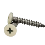 Viti decorative in acciaio inossidabile color avorio INABA DENKO, 20 mm, per il fissaggio discreto dei raccordi di copertura delle linee SLIMDUCT SD