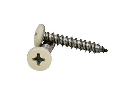 Vis décoratives en acier inoxydable couleur ivoire INABA DENKO, 20 mm, pour une fixation discrète des raccords de cache-conduites SLIMDUCT SD