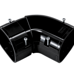 INABA DENKO SKS-77-K Black Adjustable 45–90° Flat Elbow For SLIMDUCT SD-77 Trunking And Refrigerant Pipe Routing